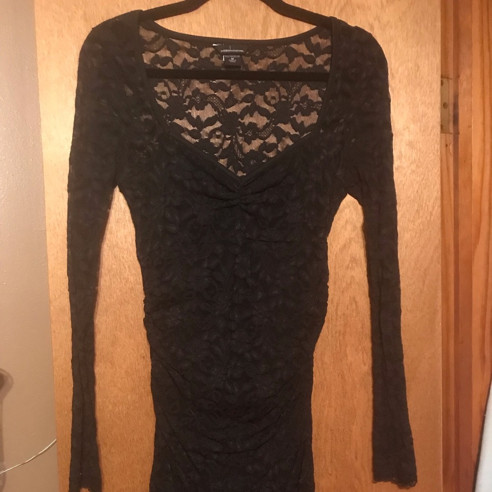 Black lace dress